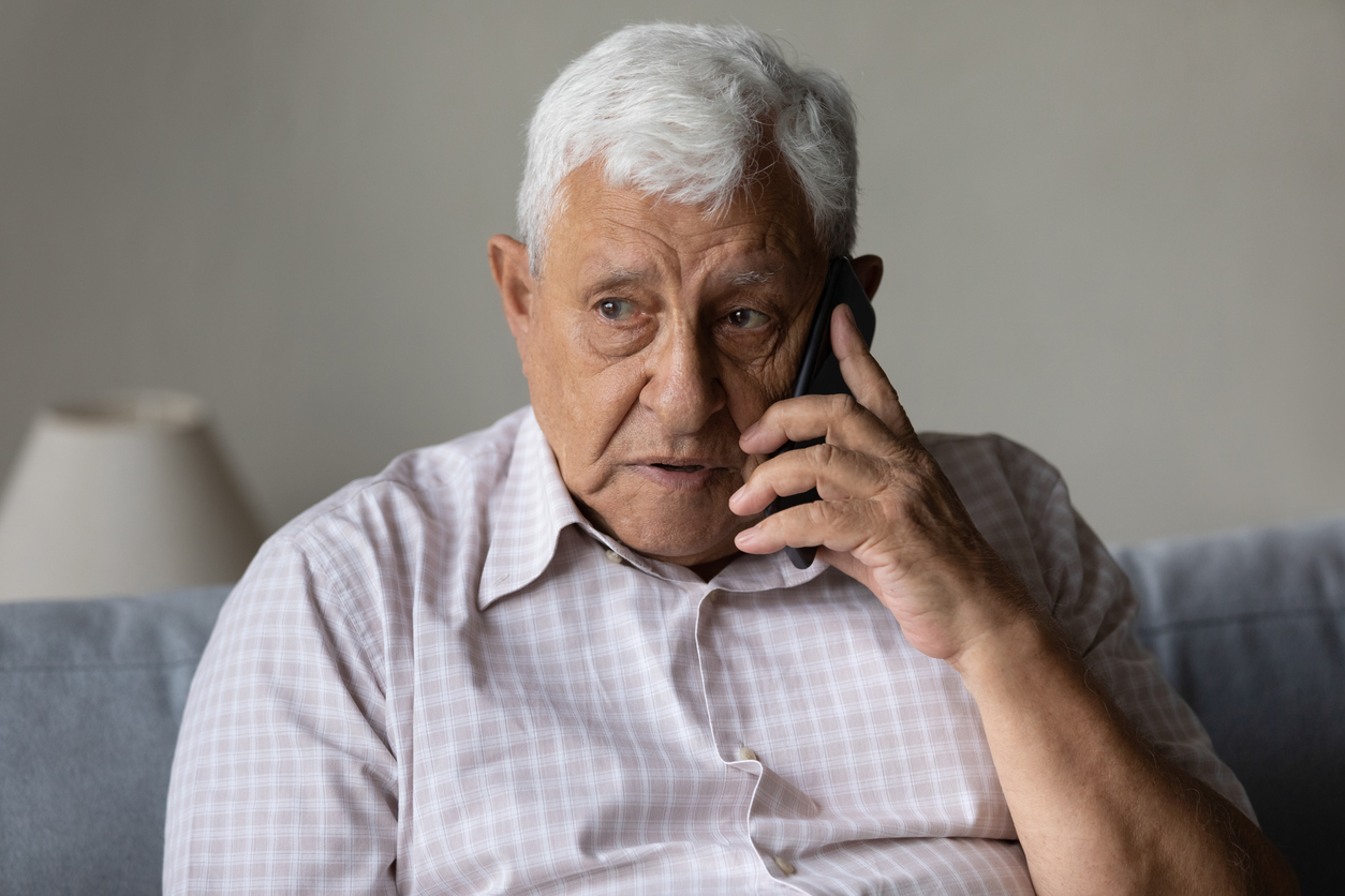 senior falling victim to medicare scam calls